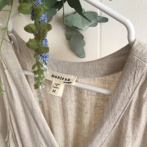 Macy’s Linen Button-Down Monteau Dress -